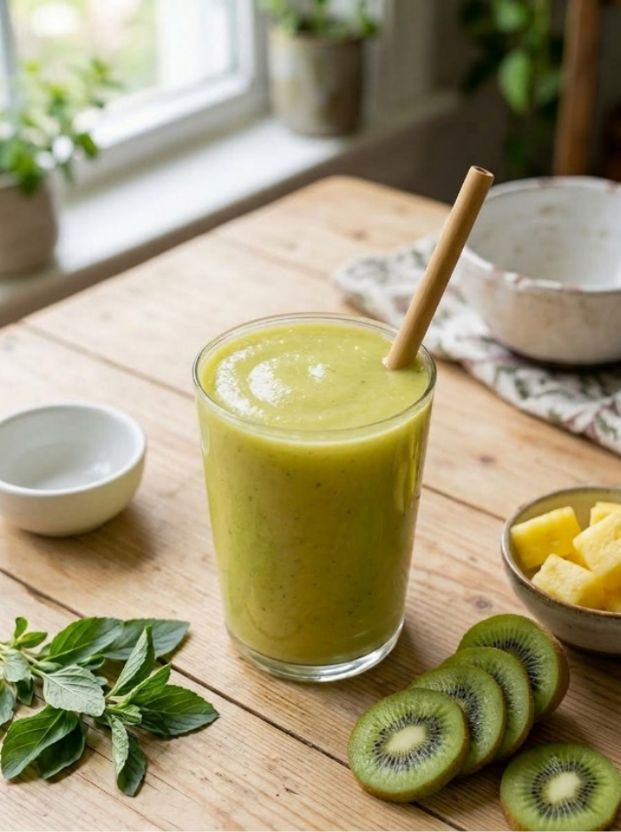 Kiwi pineapple smoothie