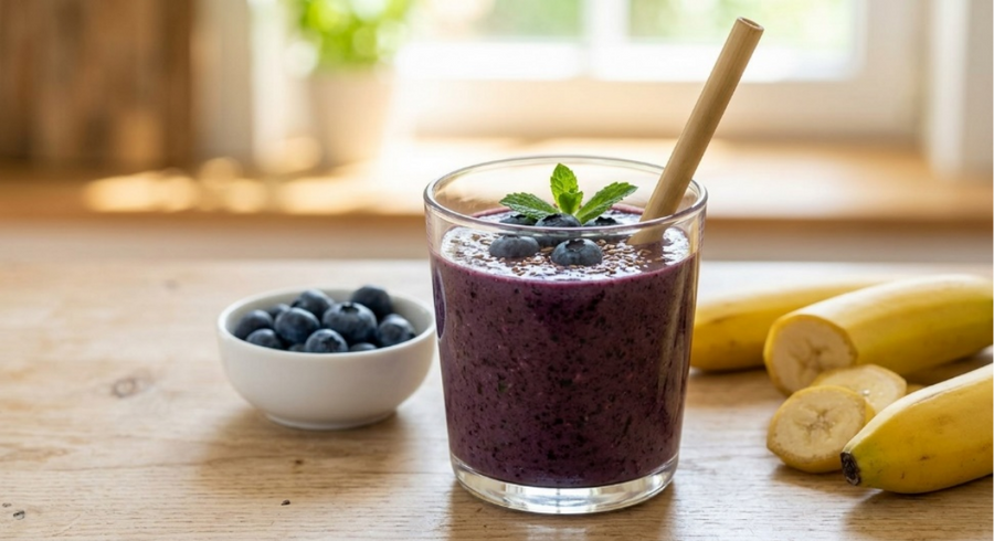 Blueberry banana smoothie